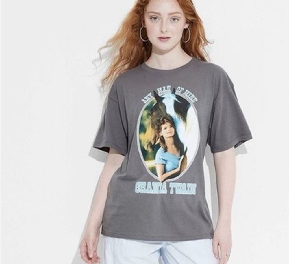 Shania Twain “Any Man of Mine” Western T Shirt Gray Women’s XS NWT